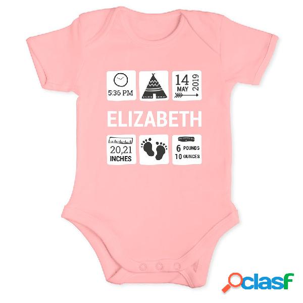 Body Neonato Personalizzato - Rosa - 62/68