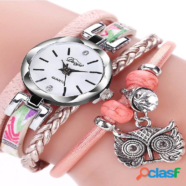 Boho Orologio a Bracciale Multi-strati in Quarzo con