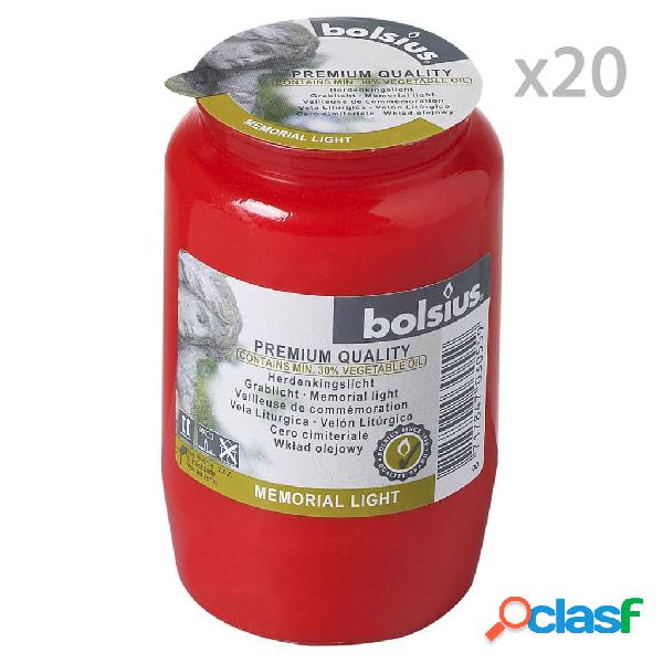 Bolsius Candele Commemorative Compo No 3 20 pz Rosse
