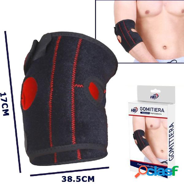 COPPIA GOMITIERA FASCIA ELASTICA SUPPORTO PER GOMITO SPORT