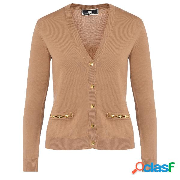 Cardigan Elisabetta Franchi camel