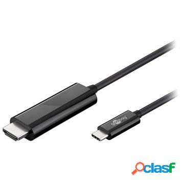 Cavo Goobay USB 3.1 Type-C / HDMI - 1,8 m - Nero