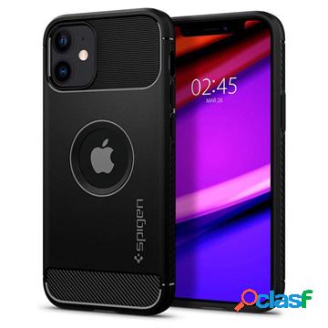 Custodia Spigen Rugged Armor per iPhone 12 Mini - Nera