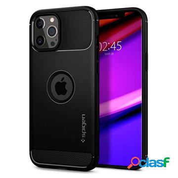 Custodia Spigen Rugged Armor per iPhone 12/12 Pro - Nera