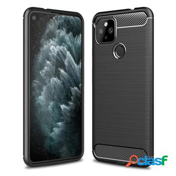 Custodia in TPU spazzolato per Google Pixel 4a 5G - Fibra di
