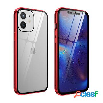 Custodia magnetica mini per iPhone 12 con vetro temperato -