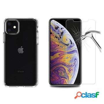 Custodia per iPhone 11 con 2 protezioni per lo schermo in