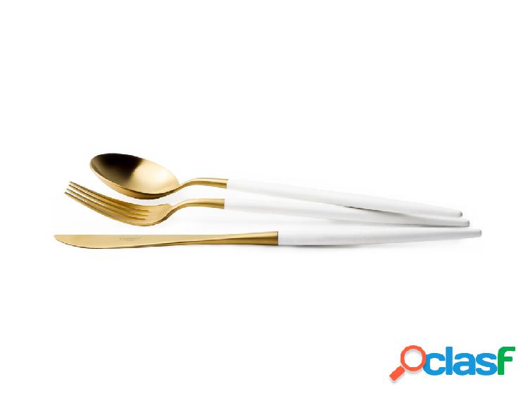 Cutipol Cutlery 75 Goa Dorato Opaco - Manico Bianco