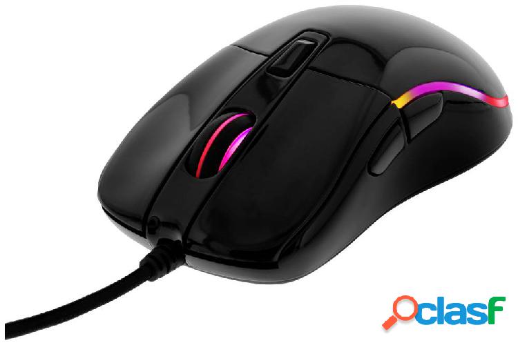 DELTACO GAMING DM410 Mouse da gioco Cablato Ottico Nero 6