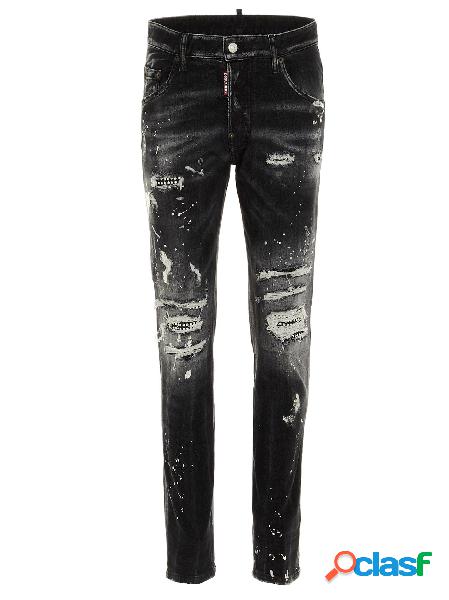 DSQUARED2 JEANS UOMO S74LB0920S30503900 ALTRI MATERIALI NERO