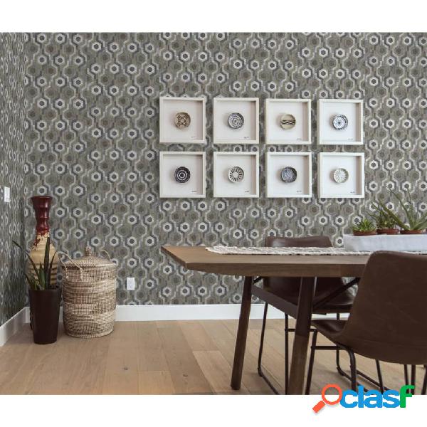 DUTCH WALLCOVERINGS Carta da Parati Galactic Argento e