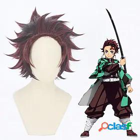 Demon Slayer: Kimetsu no Yaiba Kamado Tanjiro Cosplay Wigs