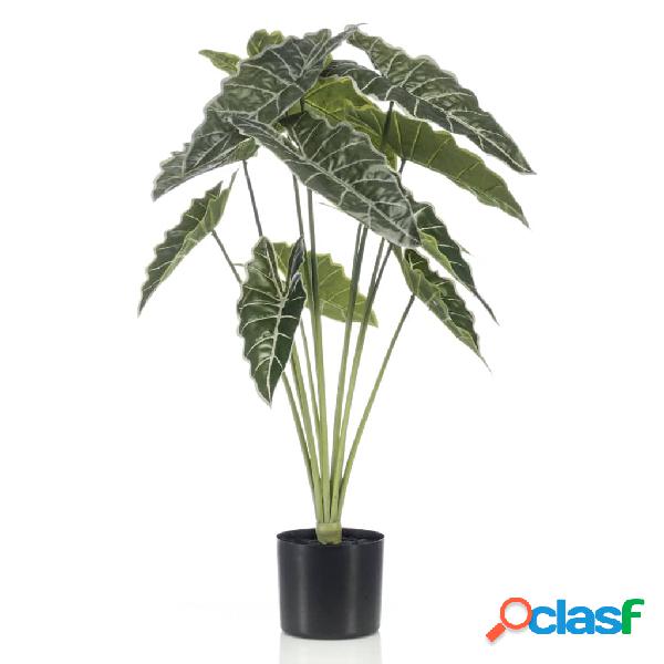Emerald Alocasia Artificiale in Vaso 80 cm