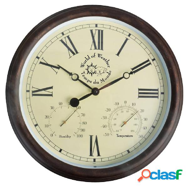 Esschert Design Orologio della Stazione e Termoigrometro