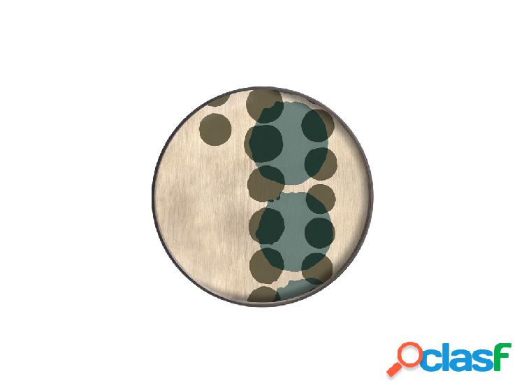 Ethnicraft Slate Layered Dots L Vassoio in Vetro Rotondo