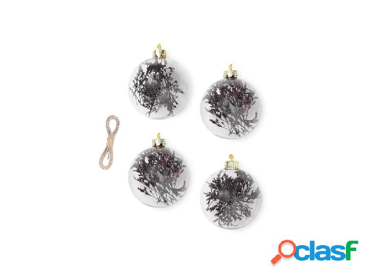 Ferm Living Flora Ornaments M Palla di Natale Viola - Set da