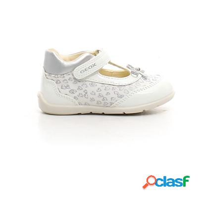 GEOX Elthan ballerina con strappo bambina - bianco argento