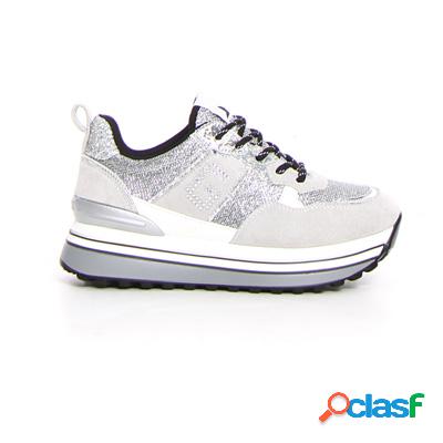 GOLD & GOLD Sneaker alta al tallone - bianco silver