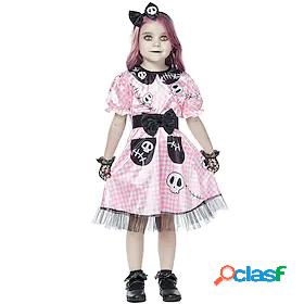 Ghost Annabelle Scary Doll Dress Girls Kids Halloween