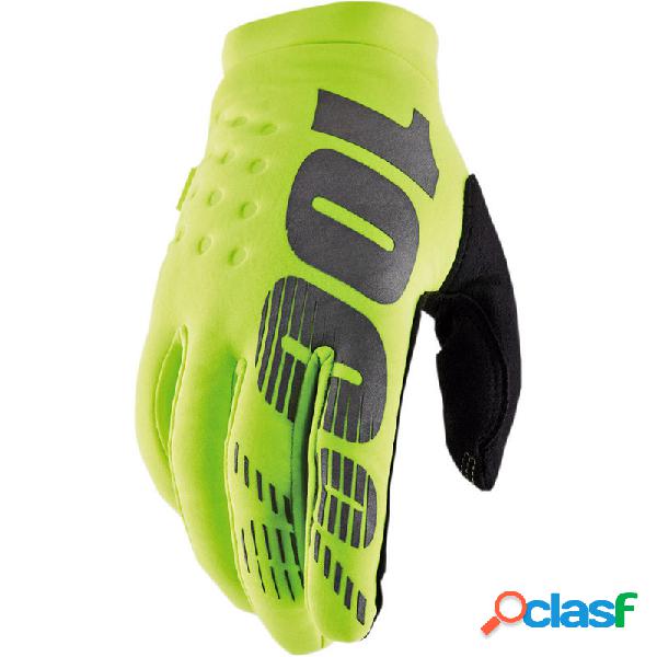 Guanti moto 100% Brisker giallo