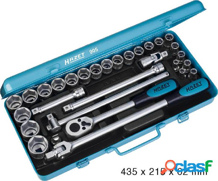 Hazet Kit di chiavi a bussola metrico 1/2 (12.5 mm) 30 parti