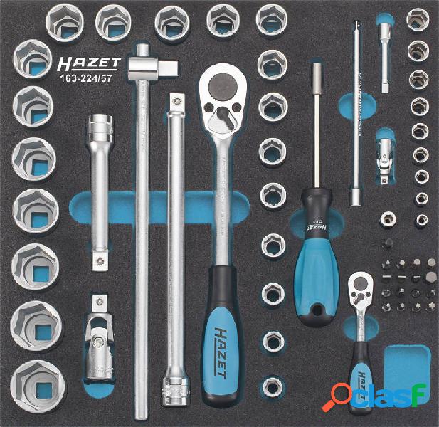 Hazet Kit di chiavi a bussola metrico 1/4 (6.3 mm), 1/2
