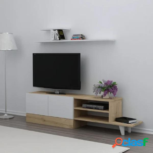 Homemania Mobile Porta TV Derin 159,5x31,5x40 cm Bianco e