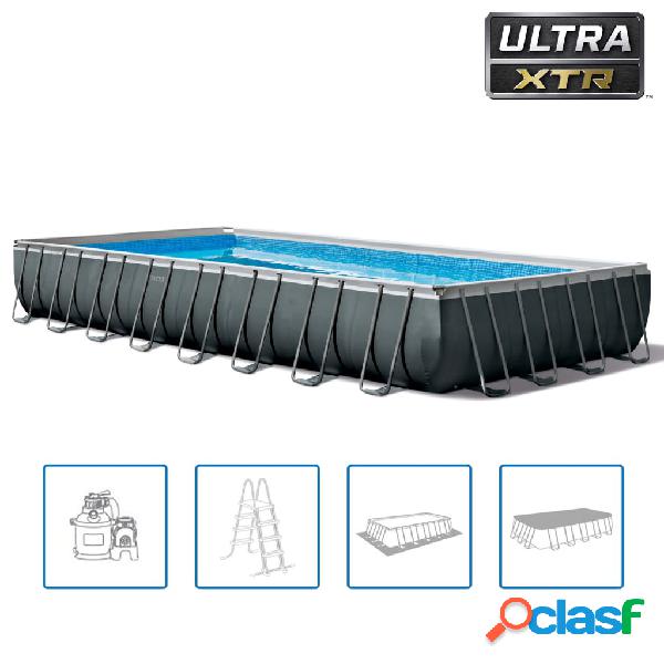 INTEX Set Piscina Ultra XTR Frame Rettangolare 975x488x132