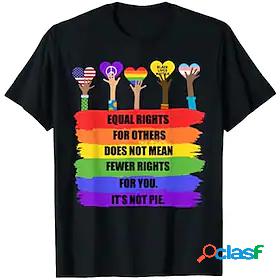 Inspired by LGBT Rainbow Flag 100% Polyester T-shirt Cartoon
