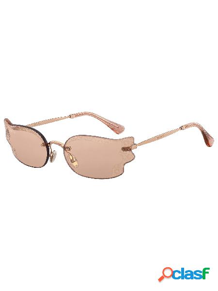 JIMMY CHOO OCCHIALI DA SOLE DONNA EMBERSBKU2S METALLO ROSA