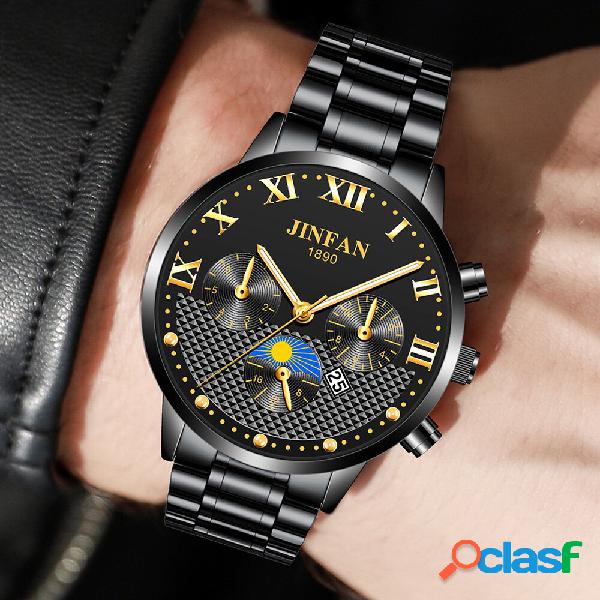 Jassy 13 colori lega Business Roman Scala Orologio al quarzo