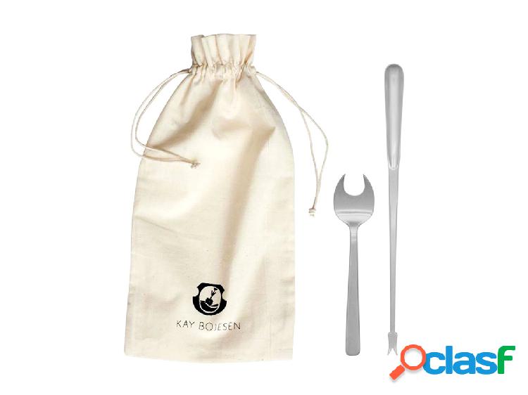 Kay Bojesen Set 8 Posate Per Frutti Di Mare - Acciaio Opaco