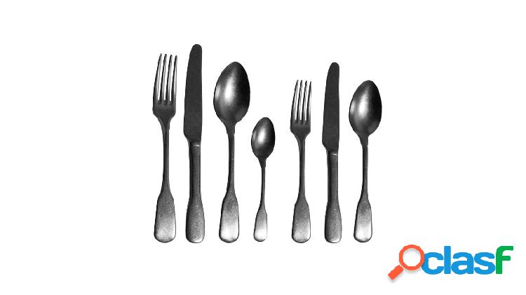 KnIndustrie Bricklane Black Cutlery - Servizio di Posate