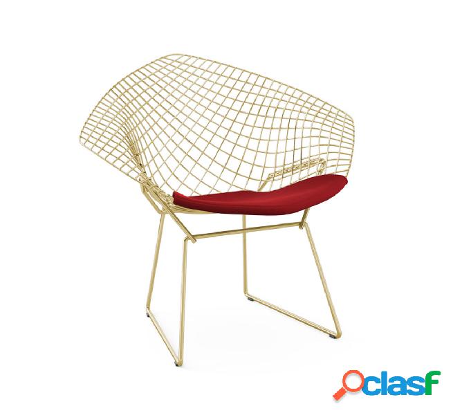 Knoll Bertoia Diamond Poltroncina - Struttura Oro