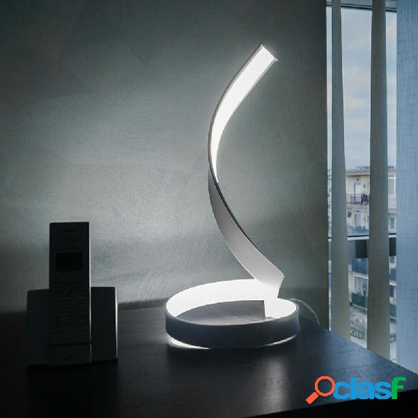 LAMPADA DA TAVOLO LED MODERNA A SPIRALE CURVA 12WATT LUCE DA