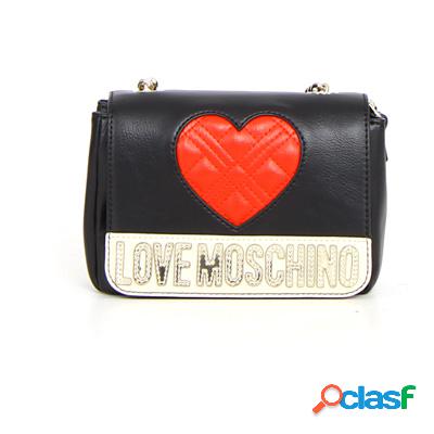 LOVE MOSCHINO Borsa a mano con tracolla - nero avorio rosso