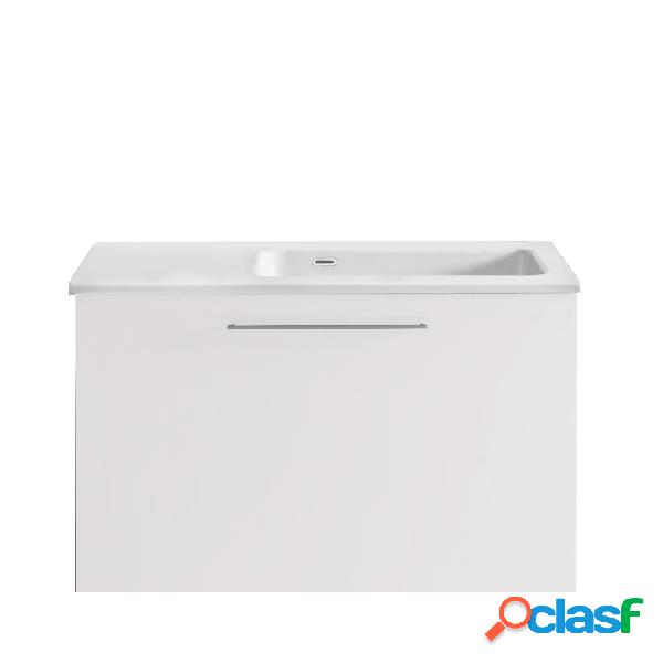Lavatoio da arredo sospeso con vasca in ceramica a DX e