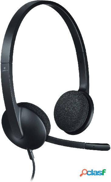 Logitech H340 Computer Cuffie On Ear via cavo Stereo Nero
