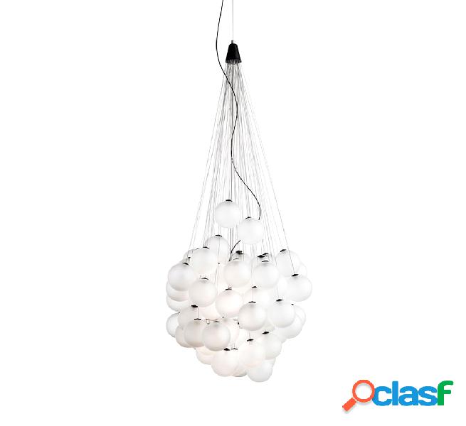Luceplan Stochastic D87CW 48 Sfere Bianco Opalino Lampada a