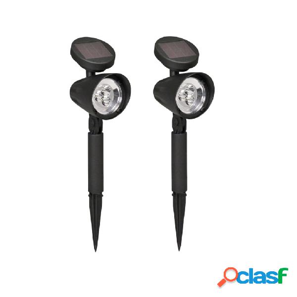 Luxform Luce Solare a LED Faretti Lazise 2 pz Nero 44239