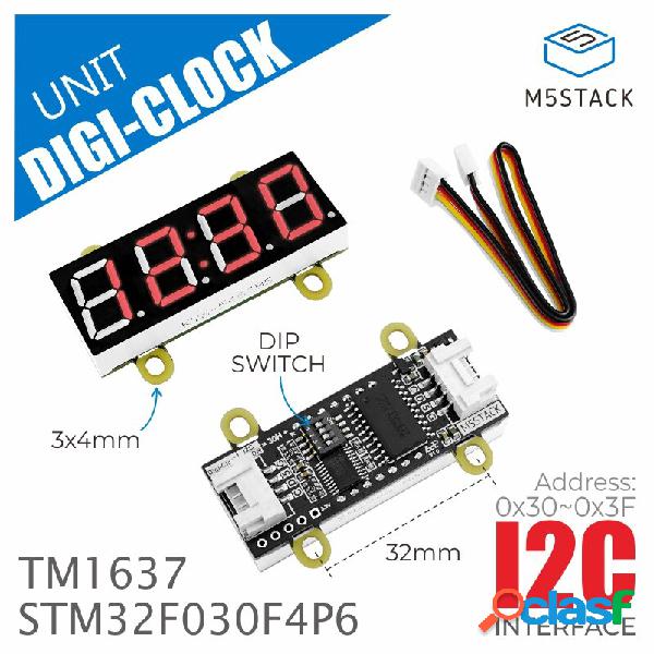 M5Stack Digi Clock Display 2,1 pollici 4 bit 7 segmenti LED