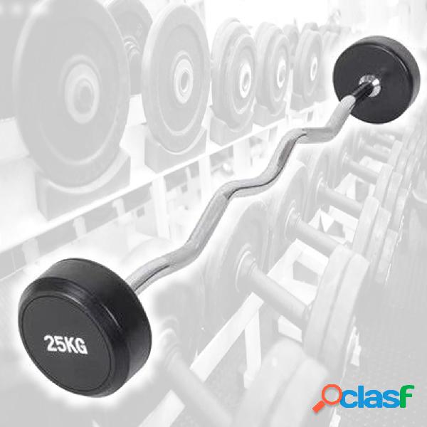 MANUBRI BILANCIERE CURL CURVO ONDULATO PRECARICATO DA 50 KG