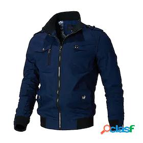 Mens Jacket Regular Asian Size Coat Black Blue Army Green