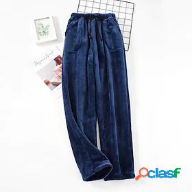 Mens Loungewear Pajamas Bottom Sleepwear Basic Elastic Waist