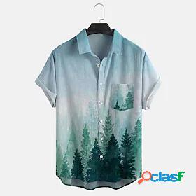 Men's Shirt Forest 3D Print Turndown Street Daily Short