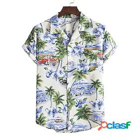 Mens Shirt Tree Other Prints Classic Collar Casual Holiday