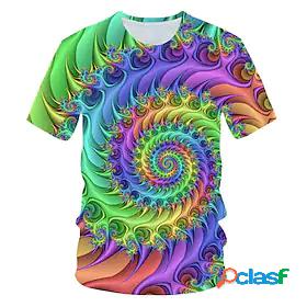 Mens T shirt Tee Shirt Graphic Patterned Geometric Round