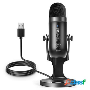 Microfono a condensatore USB DLDZ JD-900 con filtro anti-pop