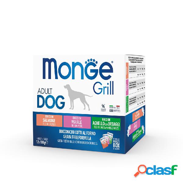 Monge Grill Dog Salmone Maiale Agnello Buste 12x100gr