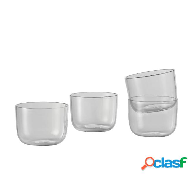 Muuto Corky Set 4 Bicchieri - Basso Trasparente